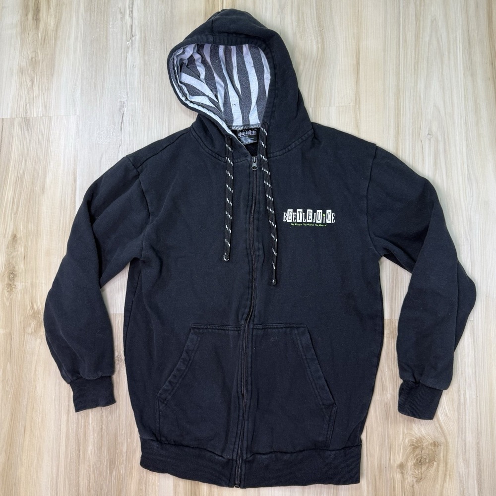 Beetlejuice The Musical Its Show Time Full-Zip Hoodie Sweatshirt Size XS